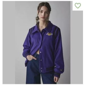 NWT New Era Collared Los Angeles Lakers Varsity Jacket